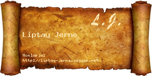 Liptay Jerne névjegykártya